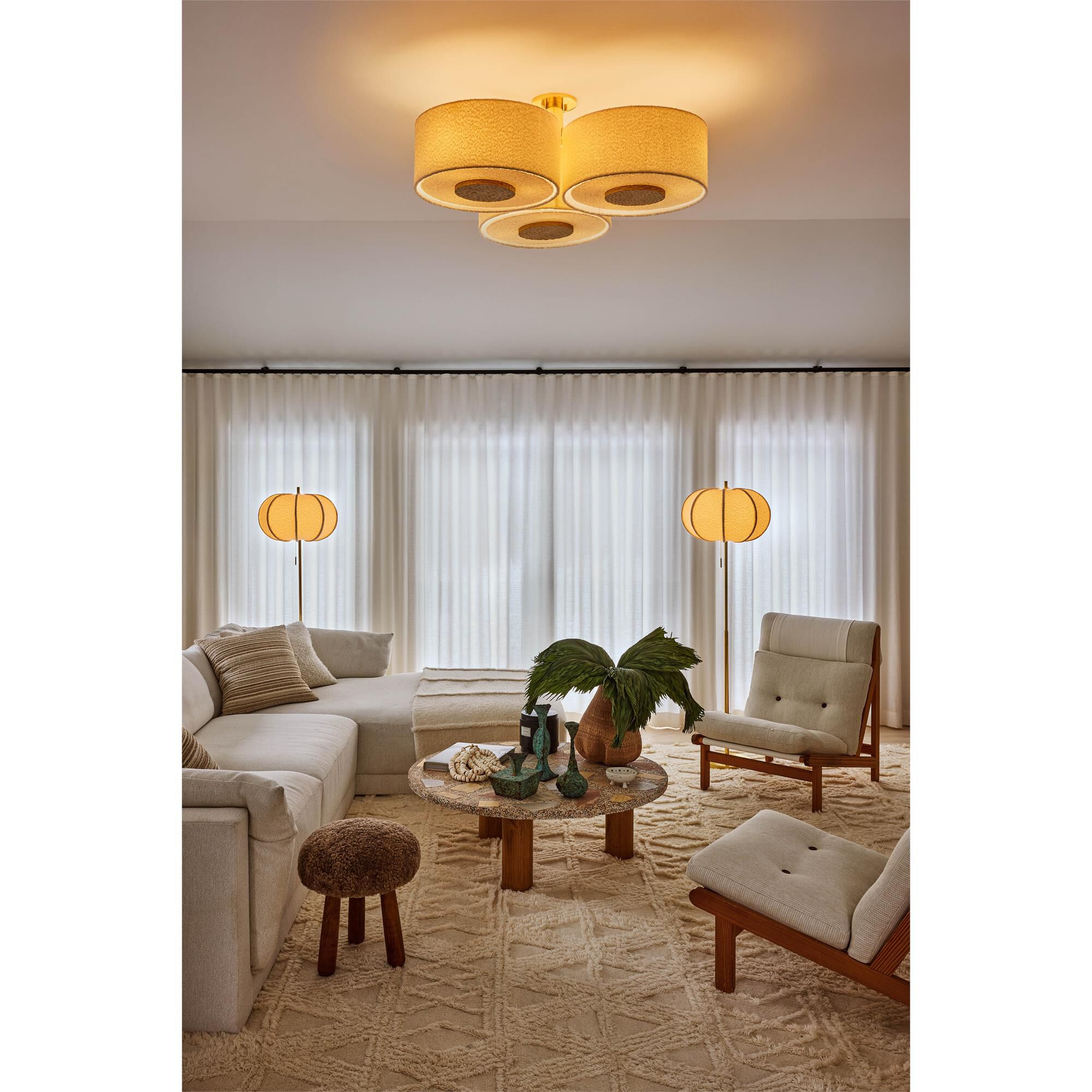 Hilary Matt Miller 40 Inch 9 Light Flush Mount,